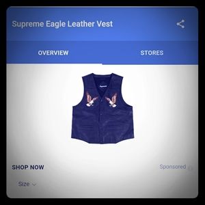 Supreme eagle leather vest